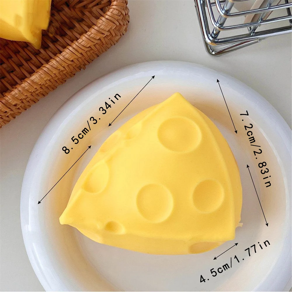 1Pc Cute Cheese Toys Soft 3D Dessert Squeeze Party Relaxed  Relief Kids Birthday Party Decompress Toys Gift