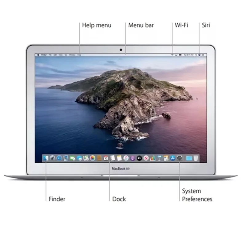 2017 MacBook Air Intel i5 i7 chip 13 Inch 128G/256G/512G/1T SSD 8G RAM WiFi Notebooks Laptop.