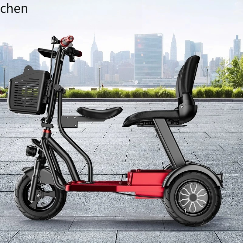 

HXL transportation electric tricycle folding battery car removable battery small