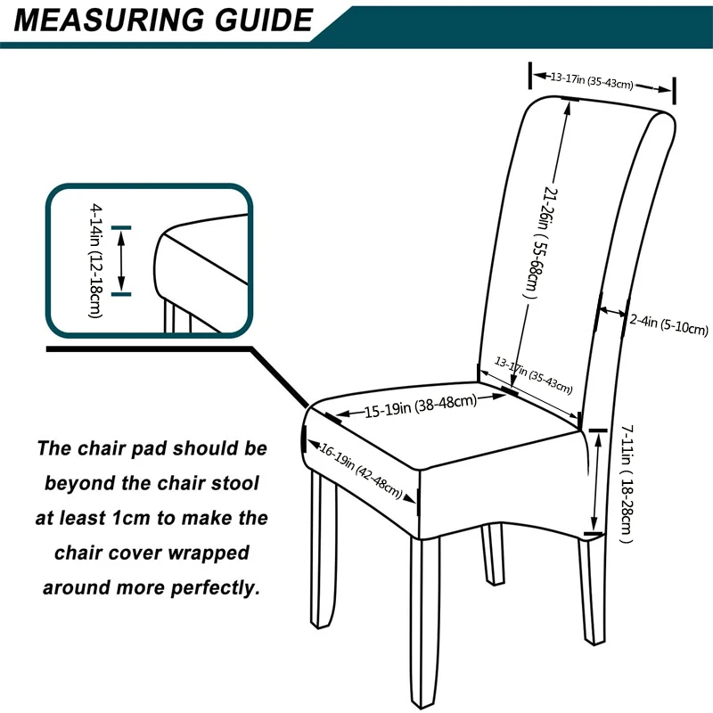 Striped Jacquard Large Diagonal Dining Chair Covers All-Season High Back Chair Covers with Elastic Washable Perfect for Hotels