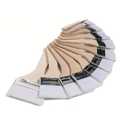 12 pezzi pennelli per pittura artistica pennelli per pittura in Nylon bianco di dimensioni assortite manici in legno per vernici ad olio acrilico acquerello