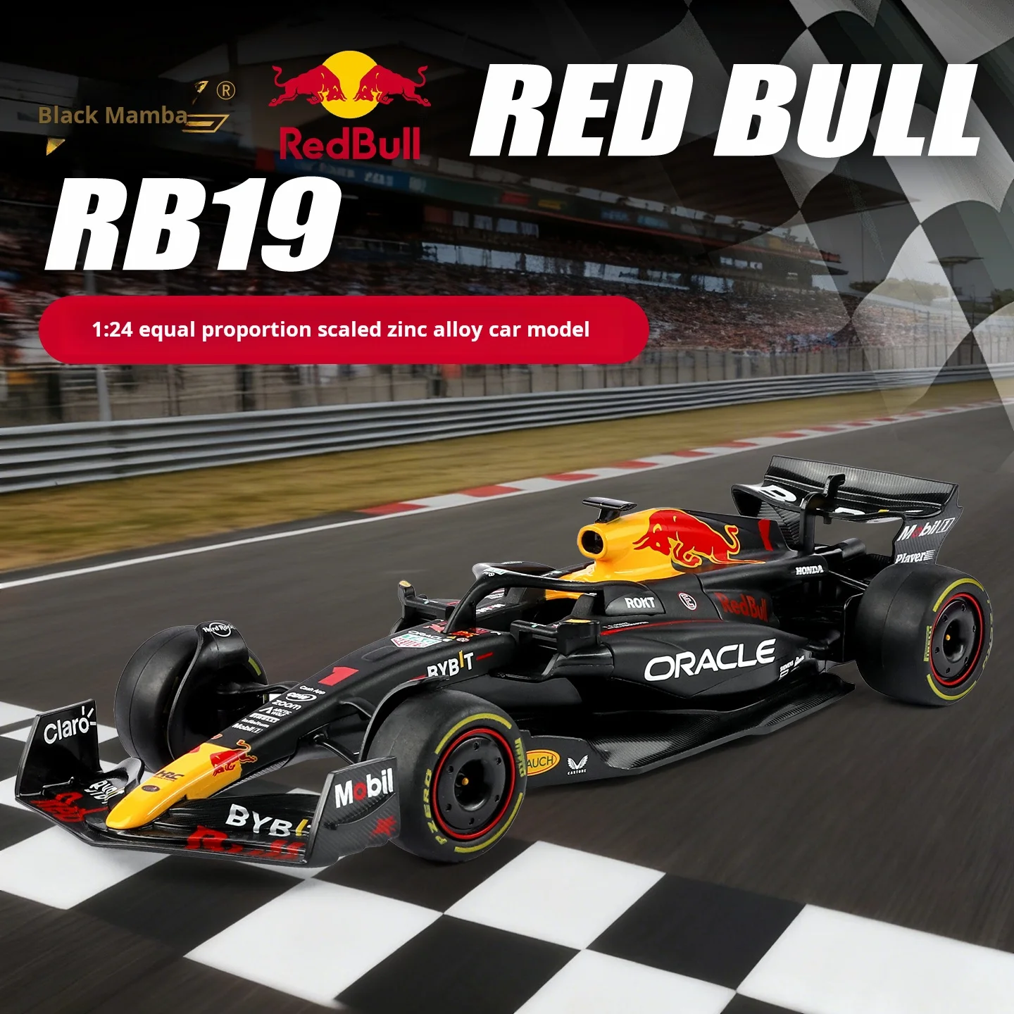 

1:24 Red Bull RB19 F1 Exquisite Model Formula Car Simulation Alloy No.1 Verstappen Race Level Model Car Collection