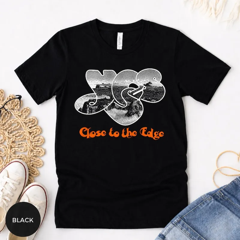 Yes Close To The Edge Shirt, Vintage Prog Rock Graphic Tee, Retro Classic Band Music T Shirt for Fans