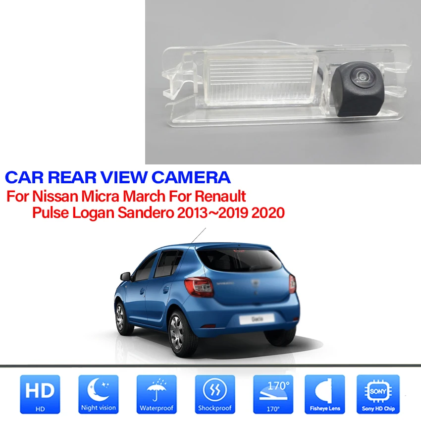 Car Rear View Reverse Park Camera For Nissan Micra March For Renault Pulse Logan Sandero 2013 2014 2015 2016 2017 2018 2019 2020