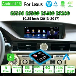 For Lexus ES Series 2013-2017 ES350 ES400 ES200 Upgrade Qualcomm Chips Android 13 Car Multimedia Carplay Auto HD Screen