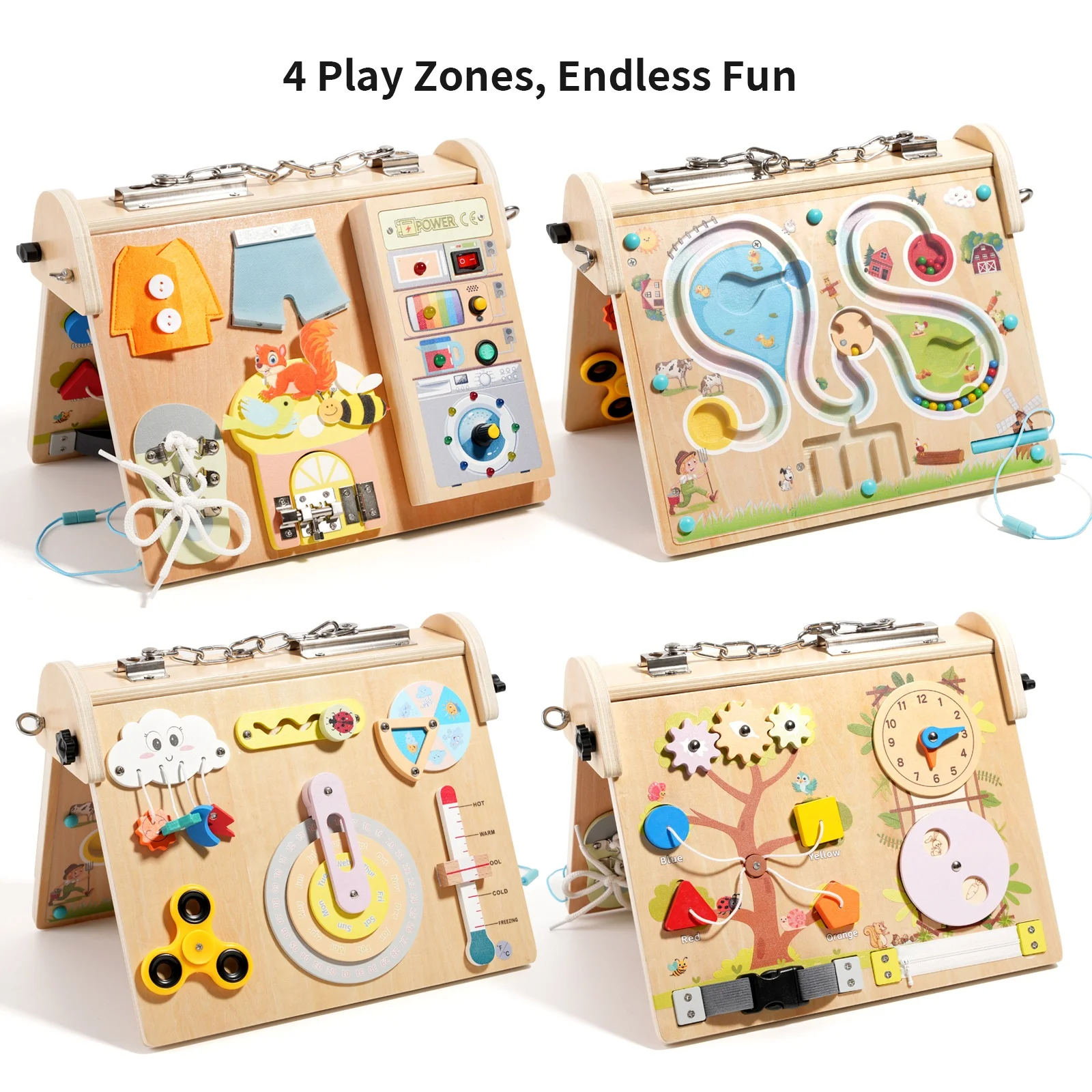Houten 4-in-1 activiteitenbord - Kids Educational Game 3 recensie en prijs