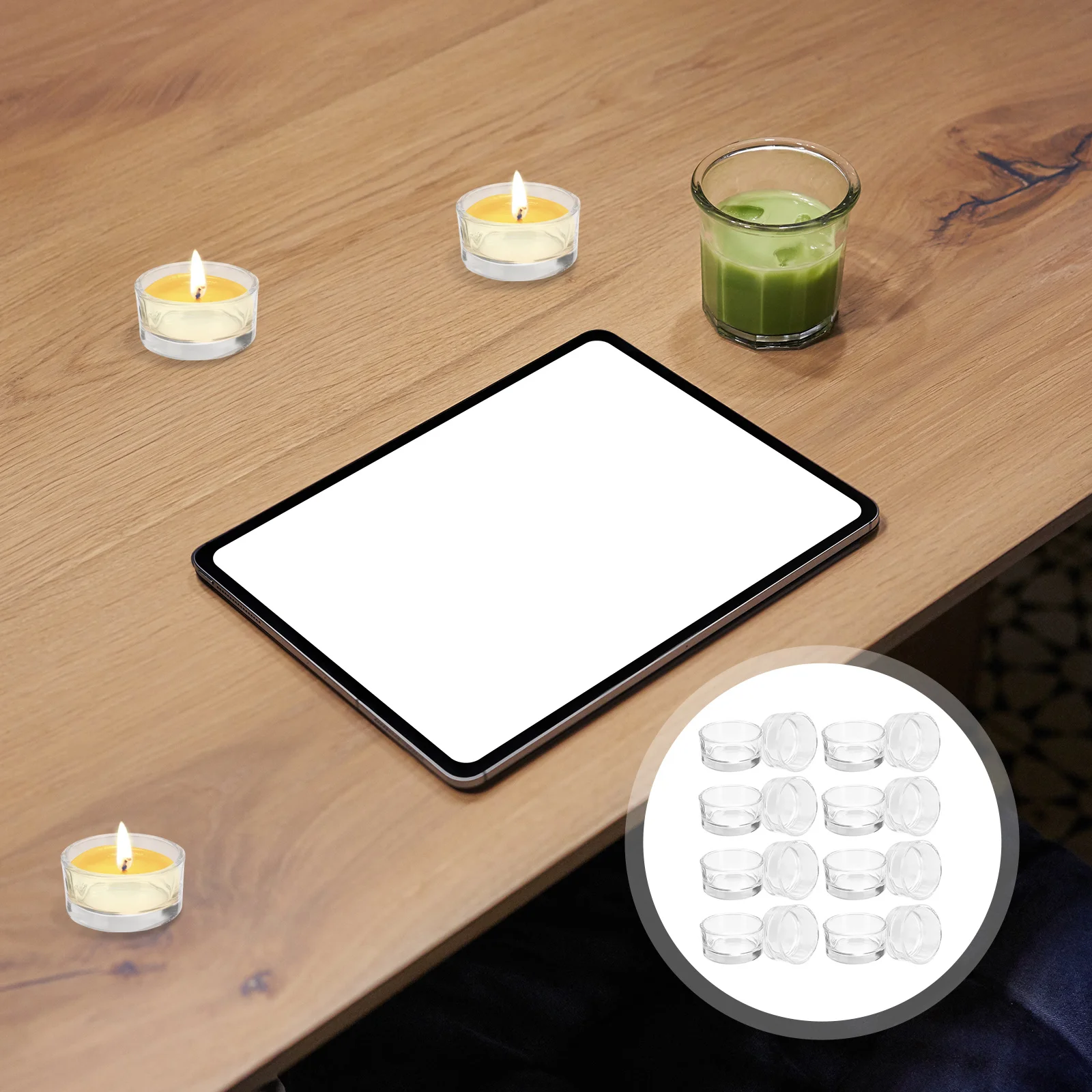 

10Pcs Transparent Cup Glass Holder Windproof Design for Indoor Outdoor Use Elegant Decorative Lighting Solution