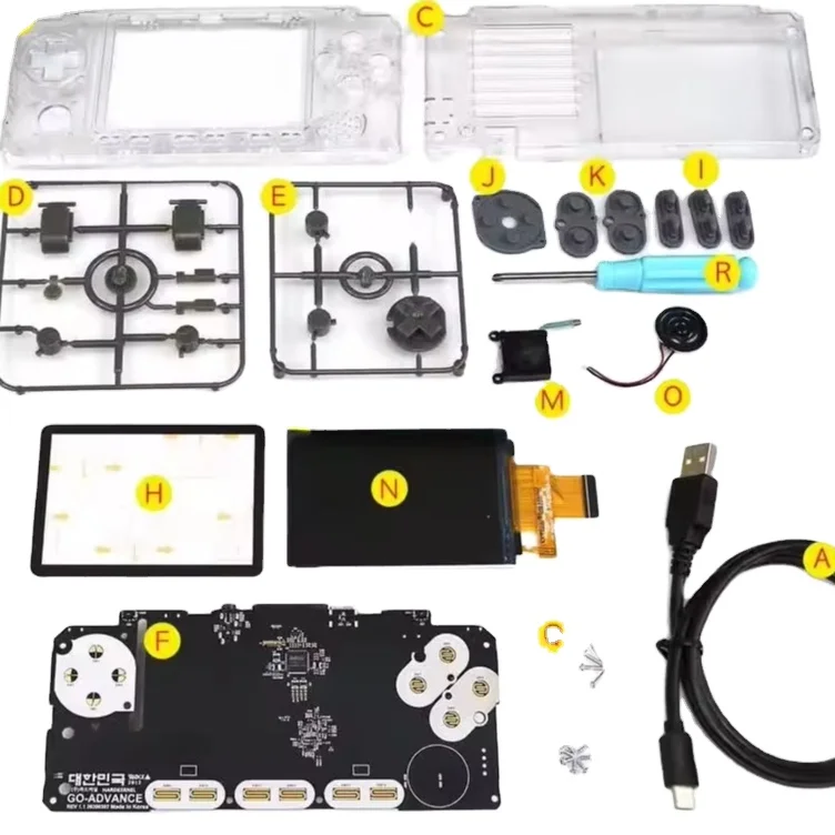 

YJL Spot ODROID-GO ADVANCE 2.0 Handheld Game Console DIY Set RK3326 A35 Analog PSP