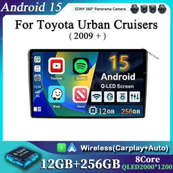 Android 15 Radio For Toyota Urban Cruisers 2009 Navigation GPS QLED Touch Screen Stereo Car Multimedia Video Player Head Unit