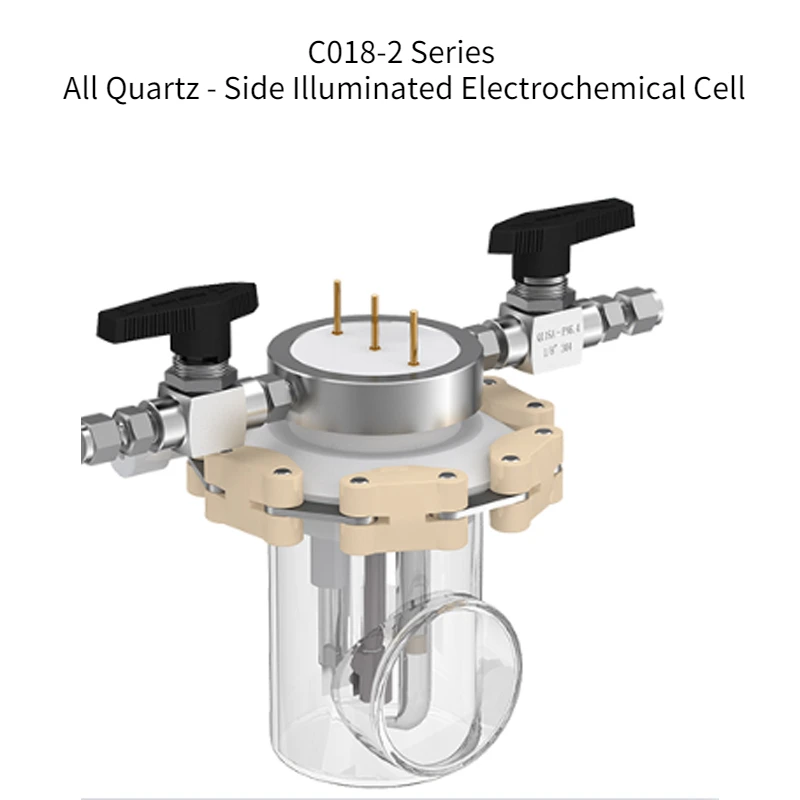 

C018-2 Series All-quartz - Side-illuminated Electrochemical Cell Relatively Sealed High Borosilicate Glass Working Electrode