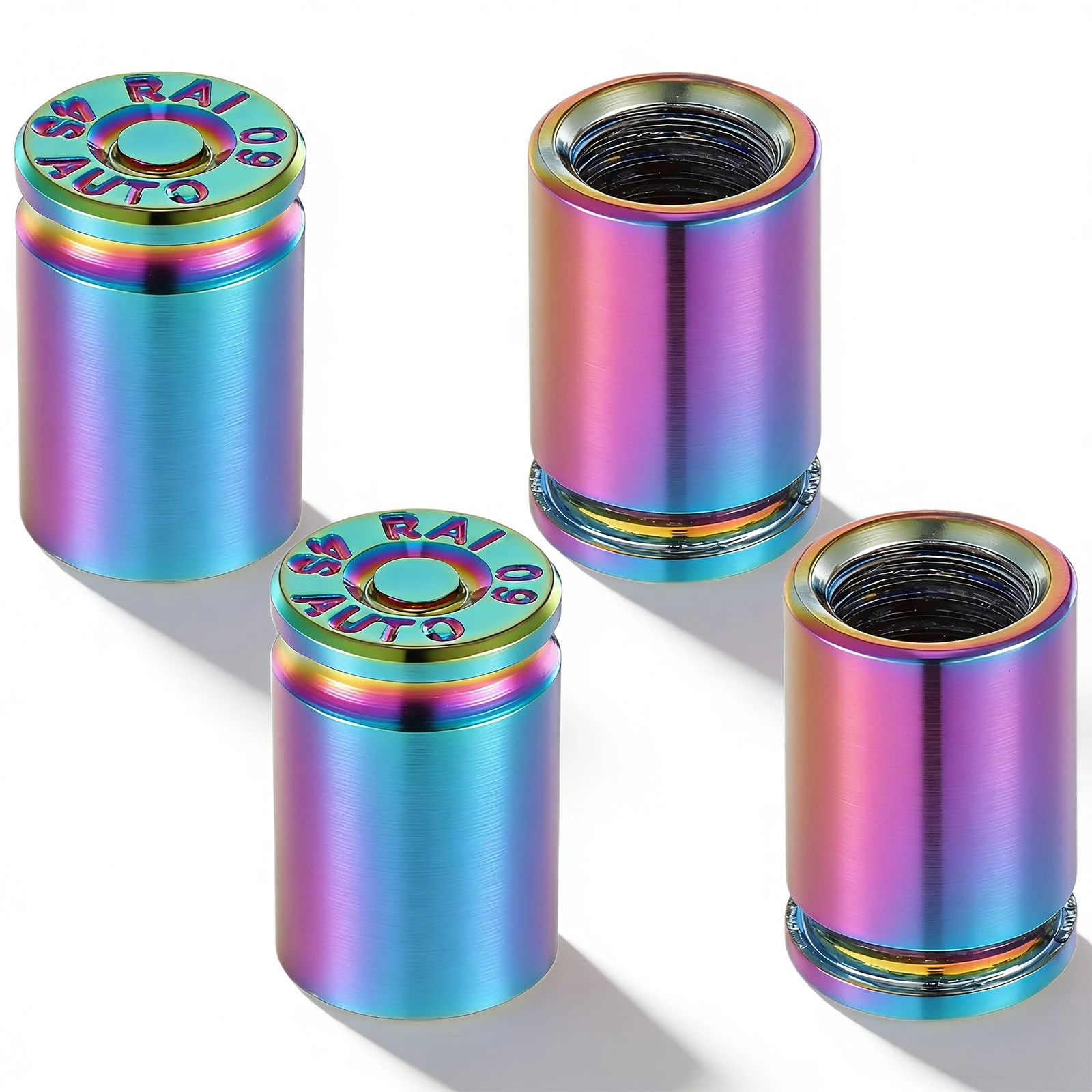 4PCS Valve Stem Covers, Aluminum Alloy Valve Stem Caps, Universal Dustproof Tire Air Stems Covers for Cars SUV Trucks Bikes