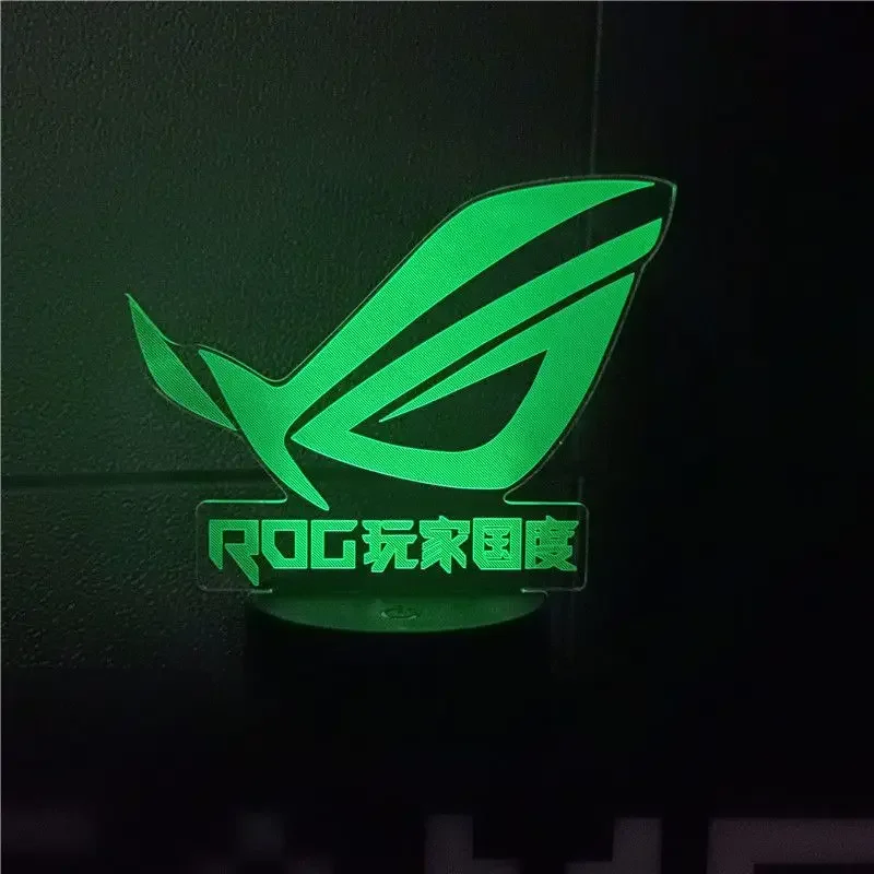 ROG Figure Belief Ornaments Republic Of Gamers RGB LED Gamer Cabinet Acrylic Lighting Base ROG Gift USB interface