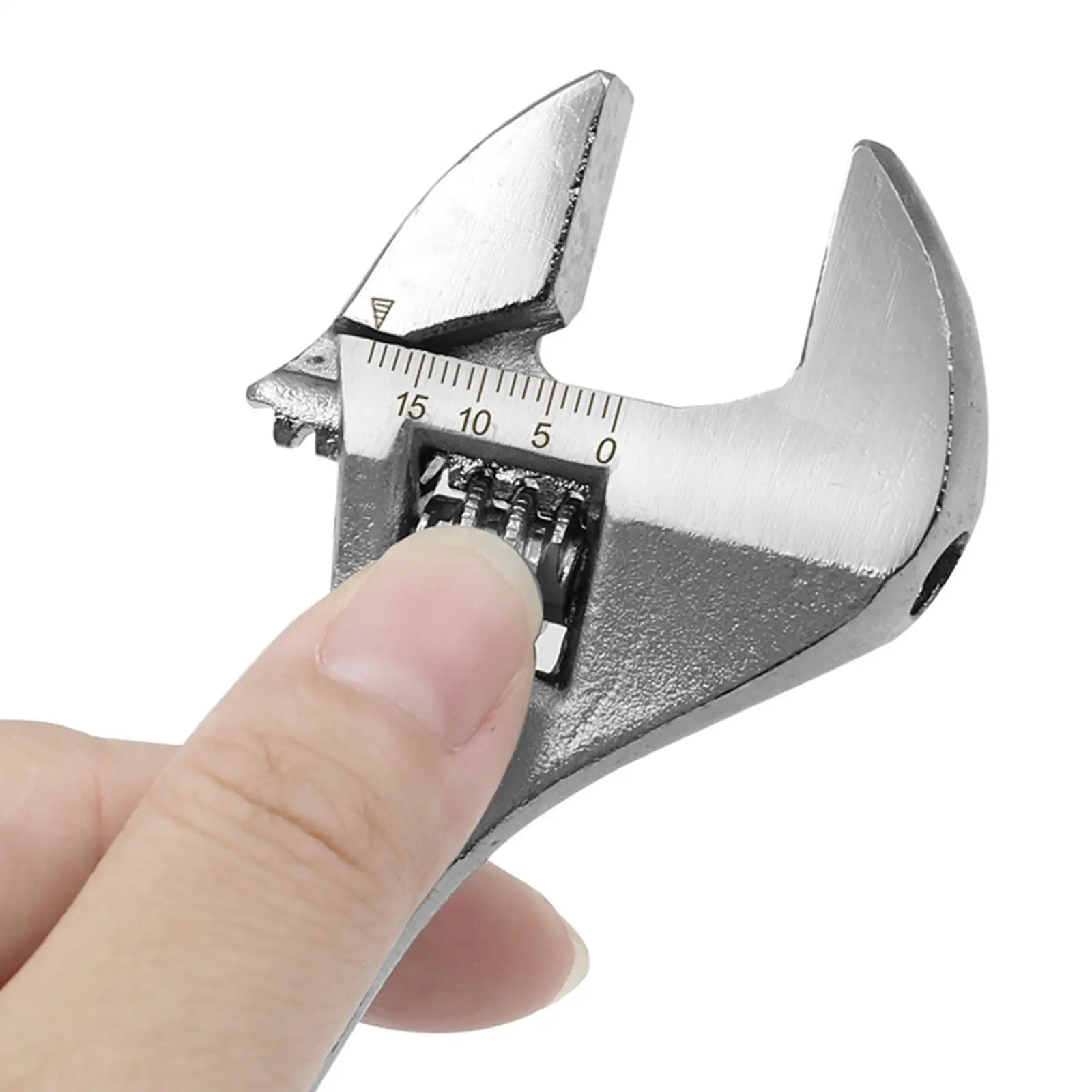 6 inch Adjustable Wrench with Long Handle Multifunctional Lightweight Reliable Ratchet Spanner Wrench for Plumbing Bike Plumber