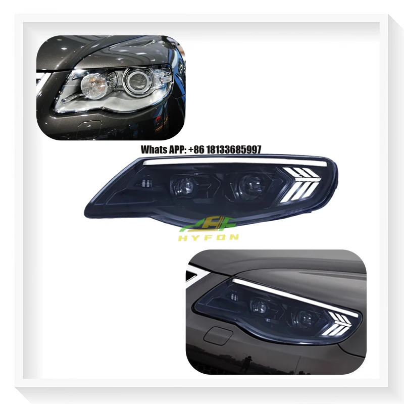 

2007-2010 For Volkswagen Touareg Upgrade New Style Full LED Headlight Assembly LED Double Lens Day Running Light Plug and Play