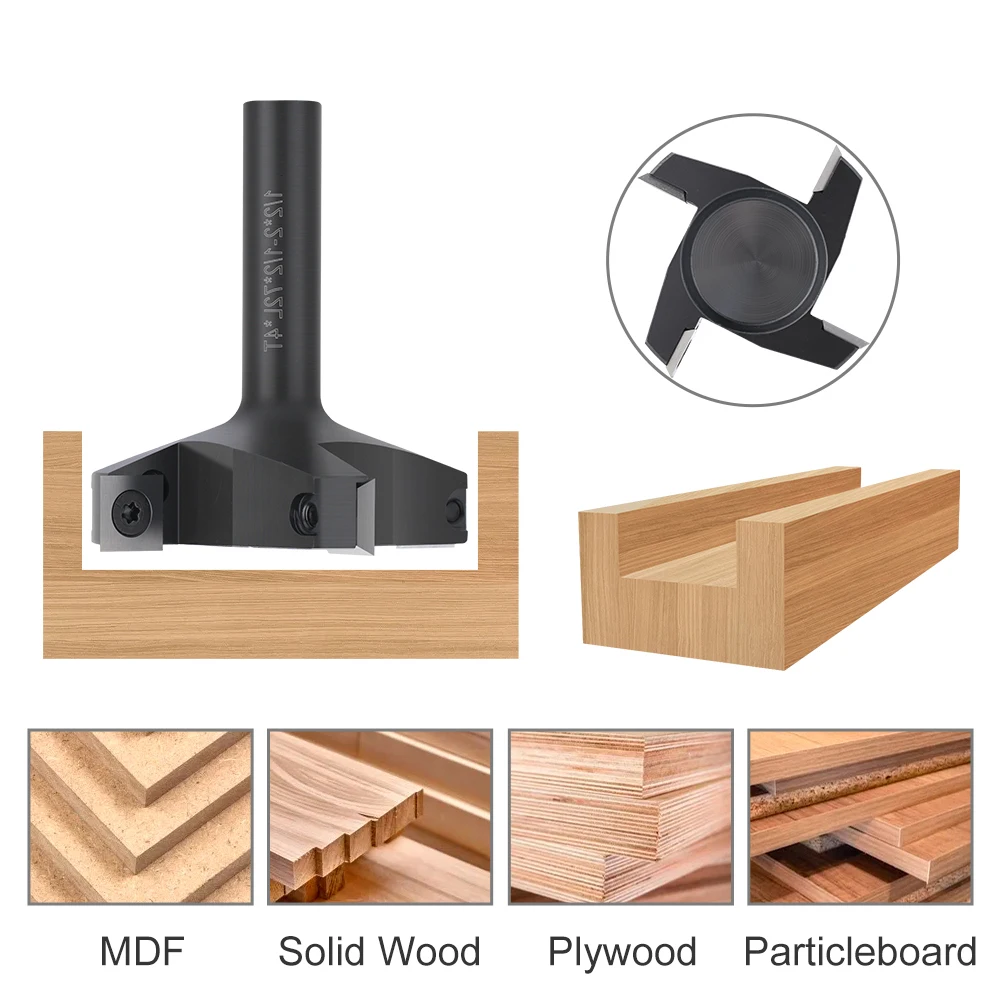 Imagem -06 - Xcan-madeira Plaina Bit Insert Carbide Fresadora Shank 21 Diâmetro de Corte Spoilboard Cnc Surfacing Router
