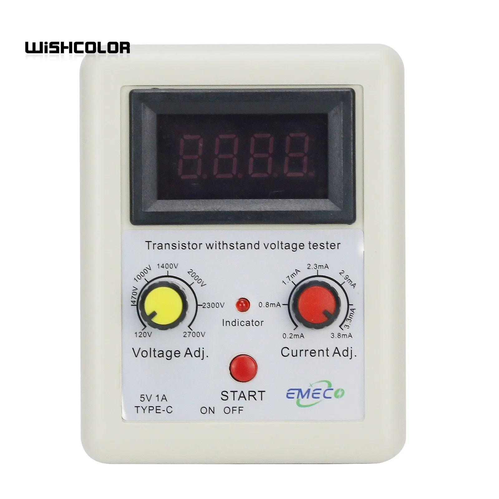 Wishcolor New TEST-01 Transistor Withstand Voltage Tester Electric Transistor IGBT Zener Diode Tester (Blue Version)