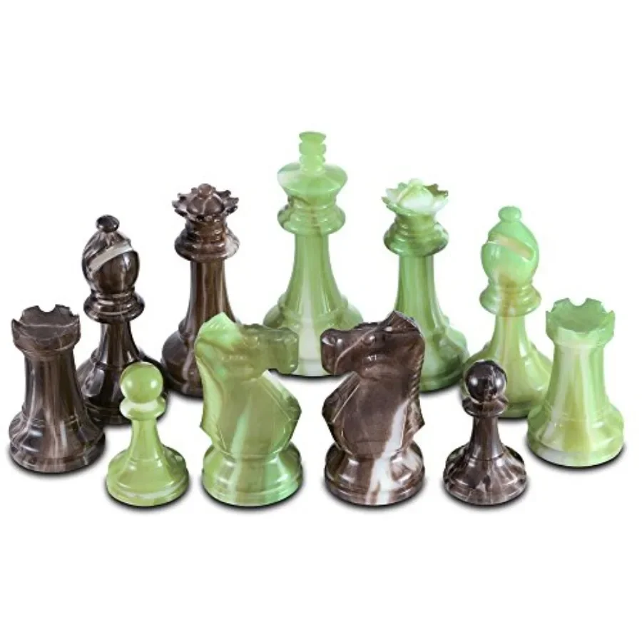 

Chess pieces for tournament play, high polymer material, natural ivory color, weighted for stability and precision handling