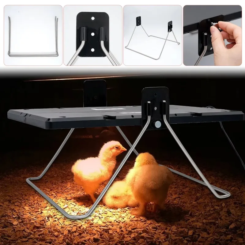 160W Thermostatic Chicken Coop Heater Poultry Heating Panel 0-99℃ Adjustable Temperature Easy To Use Strong Applicability