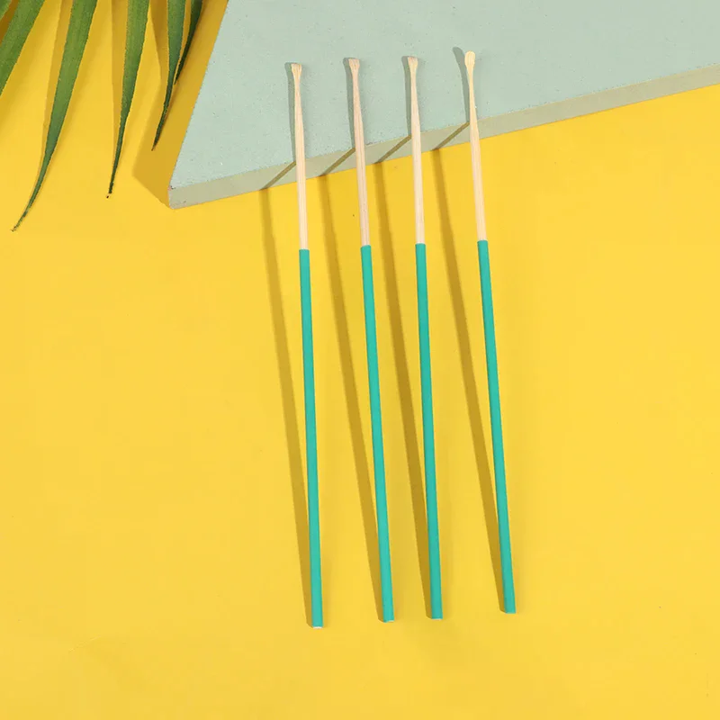 Bamboo Wooden Ear Cleaner Spoon Anti-Skid Earpick Earwax Removal Ear Care 4Pcs