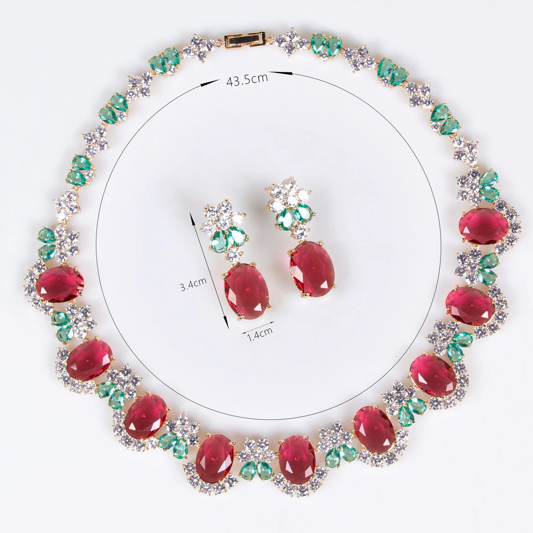 Lindo super brilhante aaa zircônia lágrima colar brincos feminino conjunto de jóias vestido festa nupcial acessórios de casamento M-295