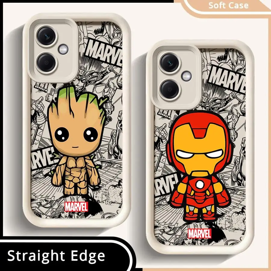 

Cartoon Marvel Iron Man Groot Case for Redmi Note 14 Pro Plus 11S 13 12 10 10S 11 12S 11Pro 13Pro TPU Soft
