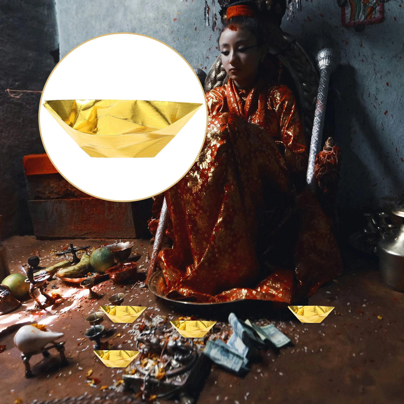 

1000pcs Ingot Paper Gold Silver Colorful Sizes Complete Tomb Sweeping Ancestor Burning DIY Sacrificing Semi Finished Product