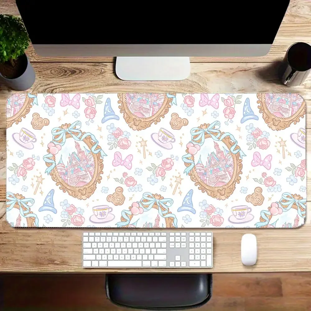 Cartoon Castle Print Mouse Pad Large Rubber Anti Slip Pc Desk Accessories Mousepad For Offices And Gamer Keyboard Mats Decor Mat