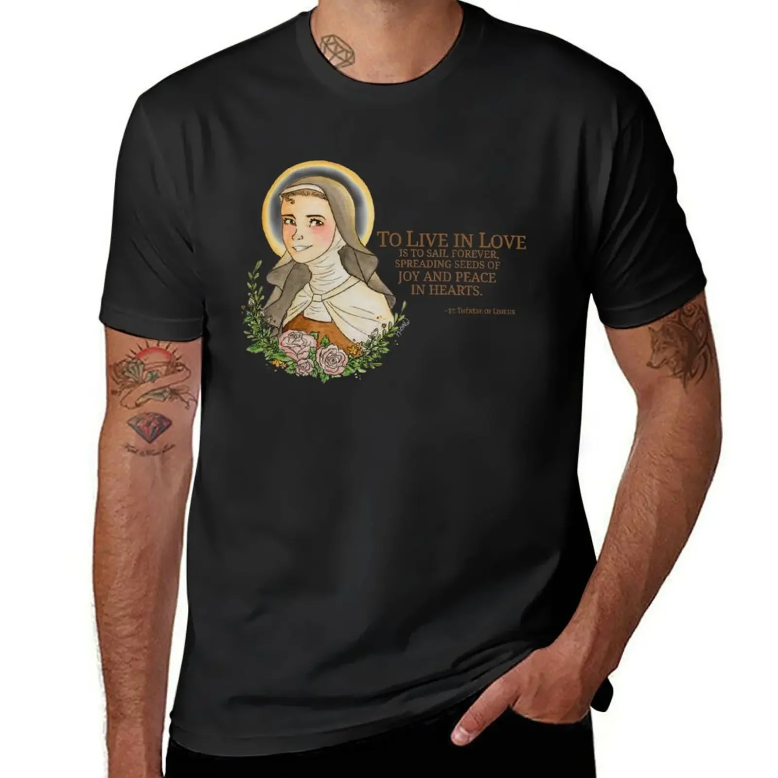 St. Therese of the Child Jesus T-Shirt valentines clothes hippie clothes shirts graphic tee mens t shirts pack