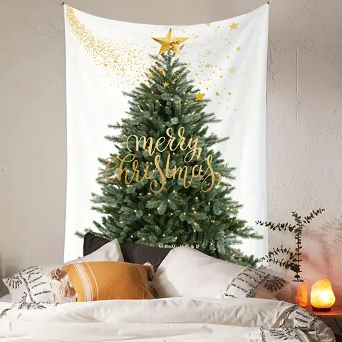 1 조각 크리스마스 트리 태피스트리 벽걸이 폴리에스테르 수직 휴일 장식 침실 실내에 적합 전원 필요 없음 1 조각 크리스마스 트리 태피스트리 벽걸이 폴리에스테르 수직 휴일 장식 침실 실내에 적합 전원 필요 없음