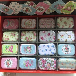 32 Piece/lot Vintage Cartoon Tin Box 5.5*4*2.5cm Candy Pill Chutty Mini Storage House Decoration Collectables Display