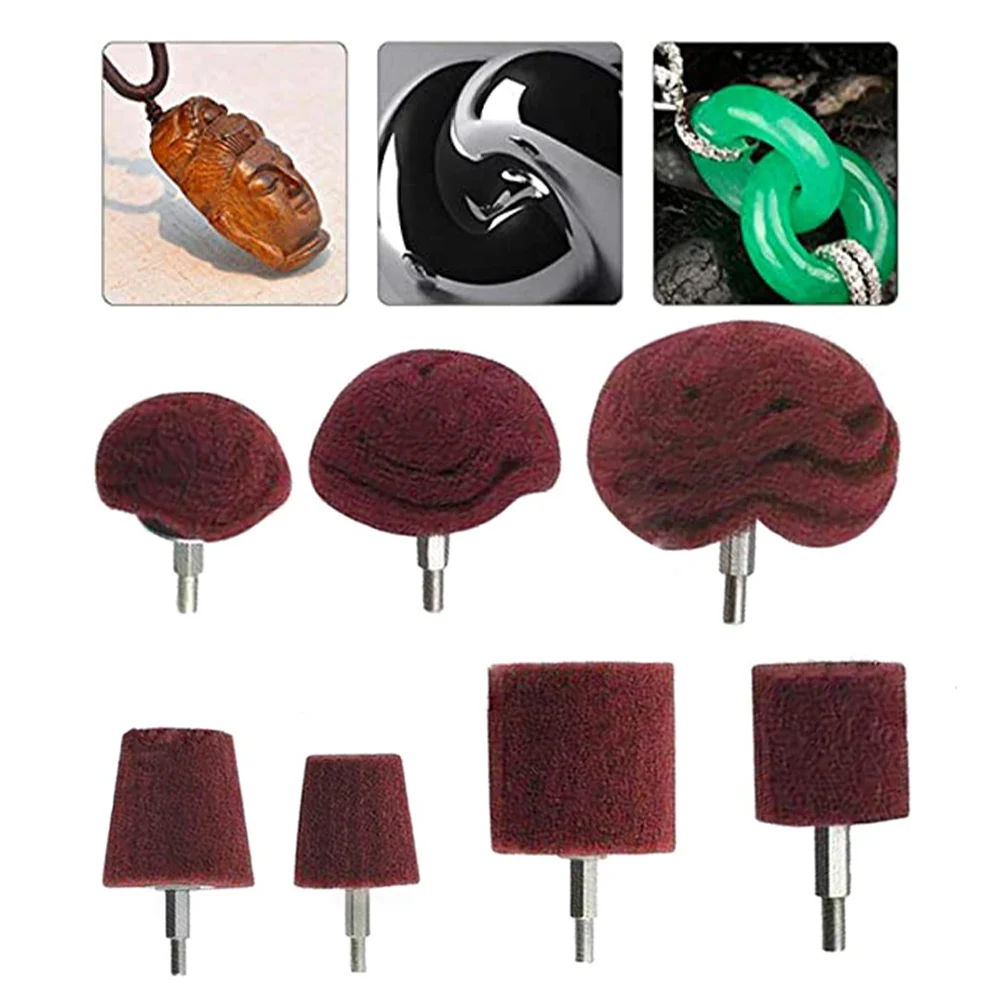 7pcs/set Mushroom-Shaped Polishing Wheels Abrasive Tools For Rust Removal Metal Polishing Metalworking Tools