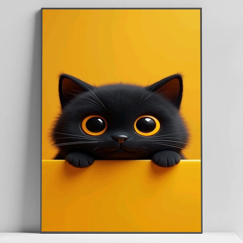 

A Cute Little Cat Poster Decorative Picture Pictures Wall Decoration Painting Modern Living Room Paintings Interior Posters