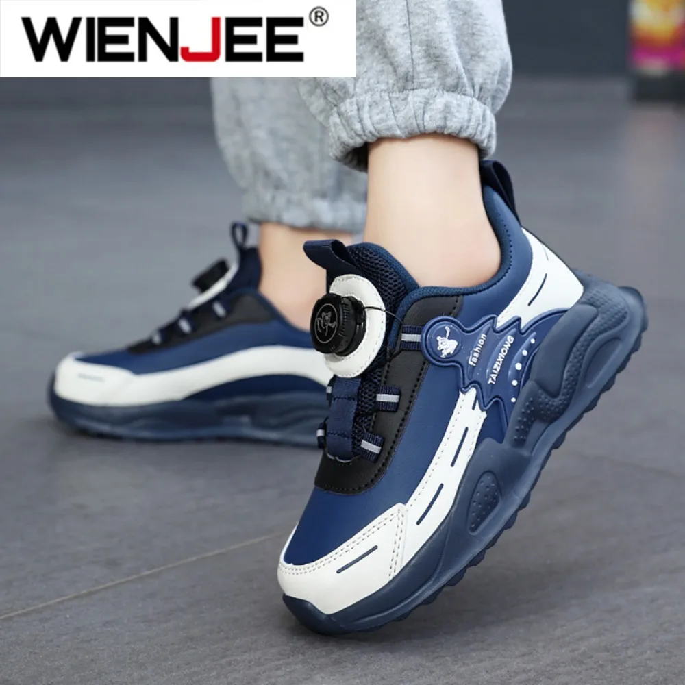 الأولاد المضادة للانزلاق مقاوم للماء الجلود احذية الجري الرياضة في الهواء الطلق أحذية مشي الراحة الاطفال أحذية رياضية لخريف شتاء 5-16 سنة #5