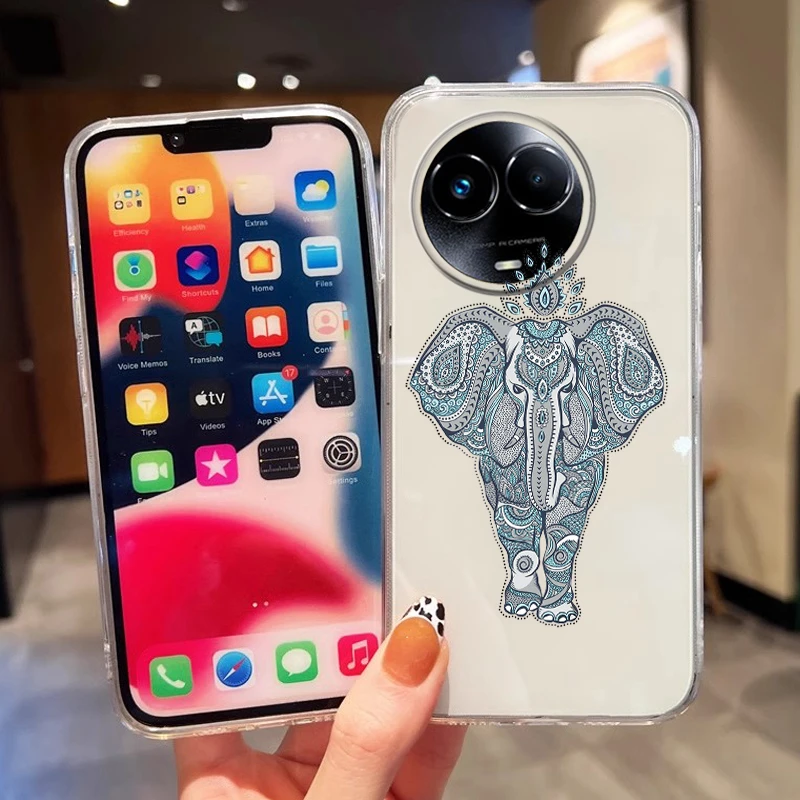 Realme 9 10 Pro Plus 11x12 12 12x13 13 13 Pro 5G Pirme 60x C35 C55 C65 C67 GT Neo2 GT Master Silvery Clear 휴대폰 케이스