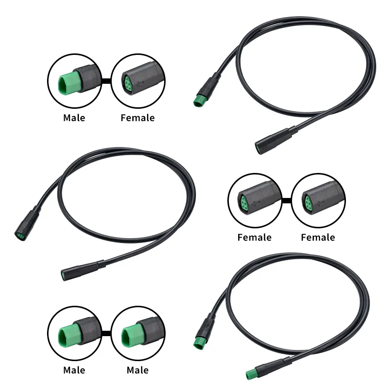 55CM Electric Bike Display Extension Cable Male/Female Connector for Bafang BBS Mid Motor/Hub Motor Display CAN Protocol