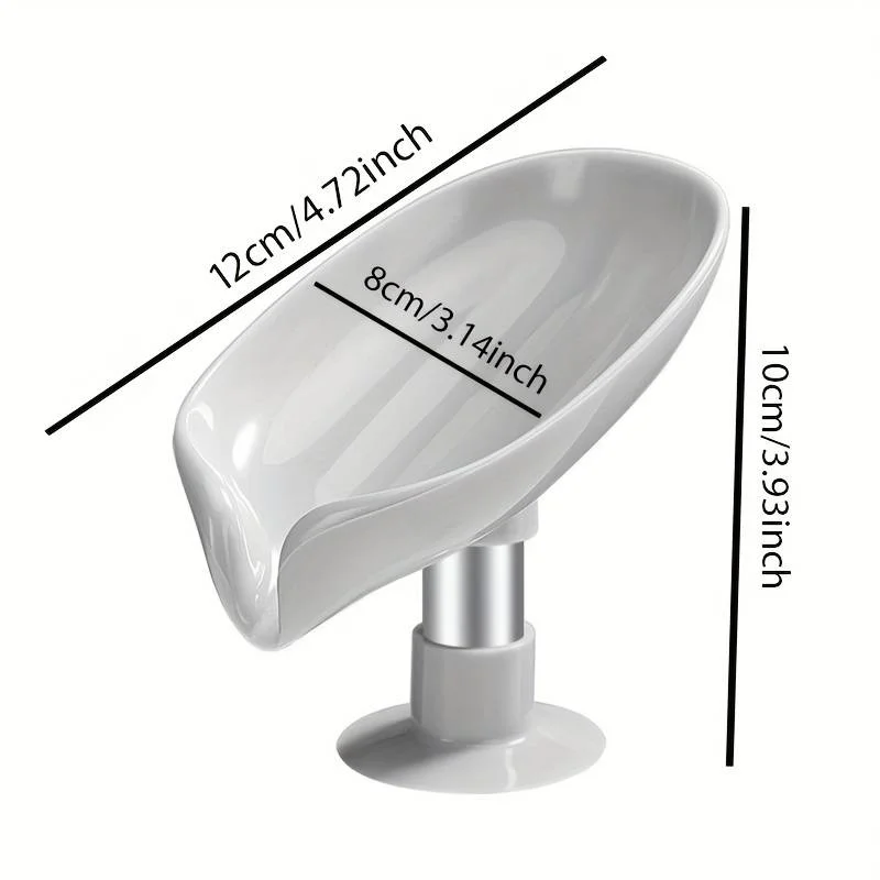 Leaf Shape Soap Box Drain Soap Holder Bathroom Accessories Suction Cup Soap Dish Tray Soap Dish For Bathroom Soap Container