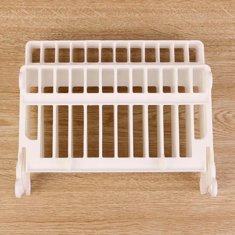 1Pc Foldable Dish Plate Drying Rack Organizer Drainer Plastic Storage Holder White Kitchen Organizer