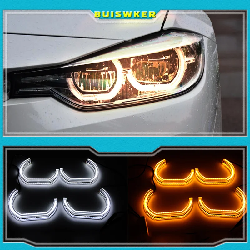 

LED Angel Eyes For BMW 3 Series E90 E92 E93 M3 2007-2013 Coupe cabrioletCar Lights Accessories Halo 3D DTM LCI Style Acrylic