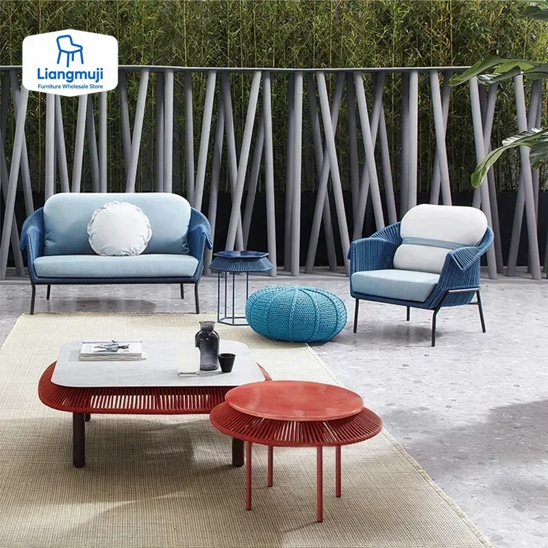 الفاخرة الأوروبية أريكة الروطان في الهواء الطلق مصمم رخيصة وسادة أريكة مسند الذراع صالة القراءة موبليس الفقرة El Hogar الأريكة الأثاث