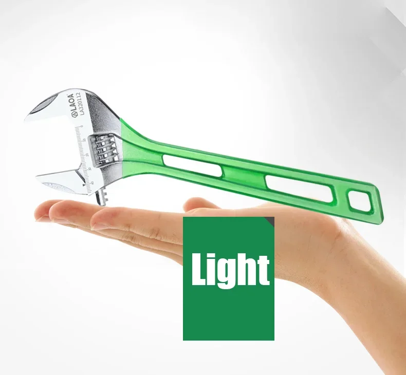 LAOA 6-12 Zoll große Öffnung verstellbarer Schraubenschlüssel Lichtschlüssel multifunktionale Badezimmer-Rohrschlüssel Sanitär-Reparatur-Handwerkzeuge – Detail 8