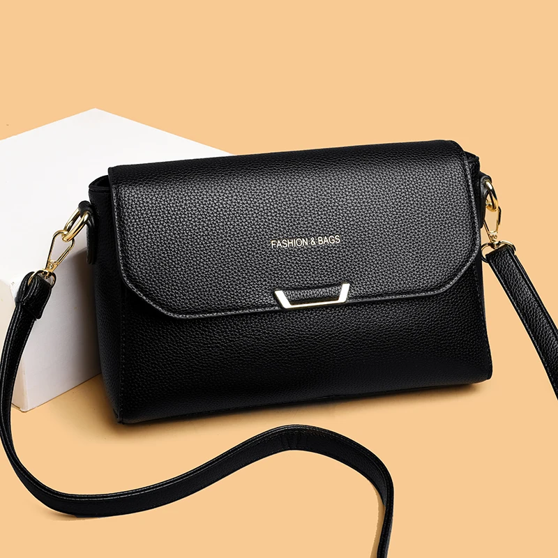 

New Fashion PU Leather Women Shoulder Bag Casual Crossbody Purse Handbag for Ladies Large Capacity Phone Pocket Trendy Gift Idea