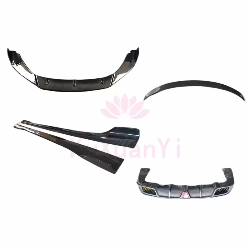 

Carbon Fiber Front Lip Side Skirt Extended Navigation Light Rear Diffuser Rear Spoiler for 17-19 Maserati Quattroporte Body Kit