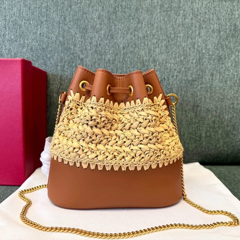 

Luxury Shopping Bag Straw Beach Vacation Style Famous Brand Bag Large Capacity Fashion Women Designer Handbag 2025 New