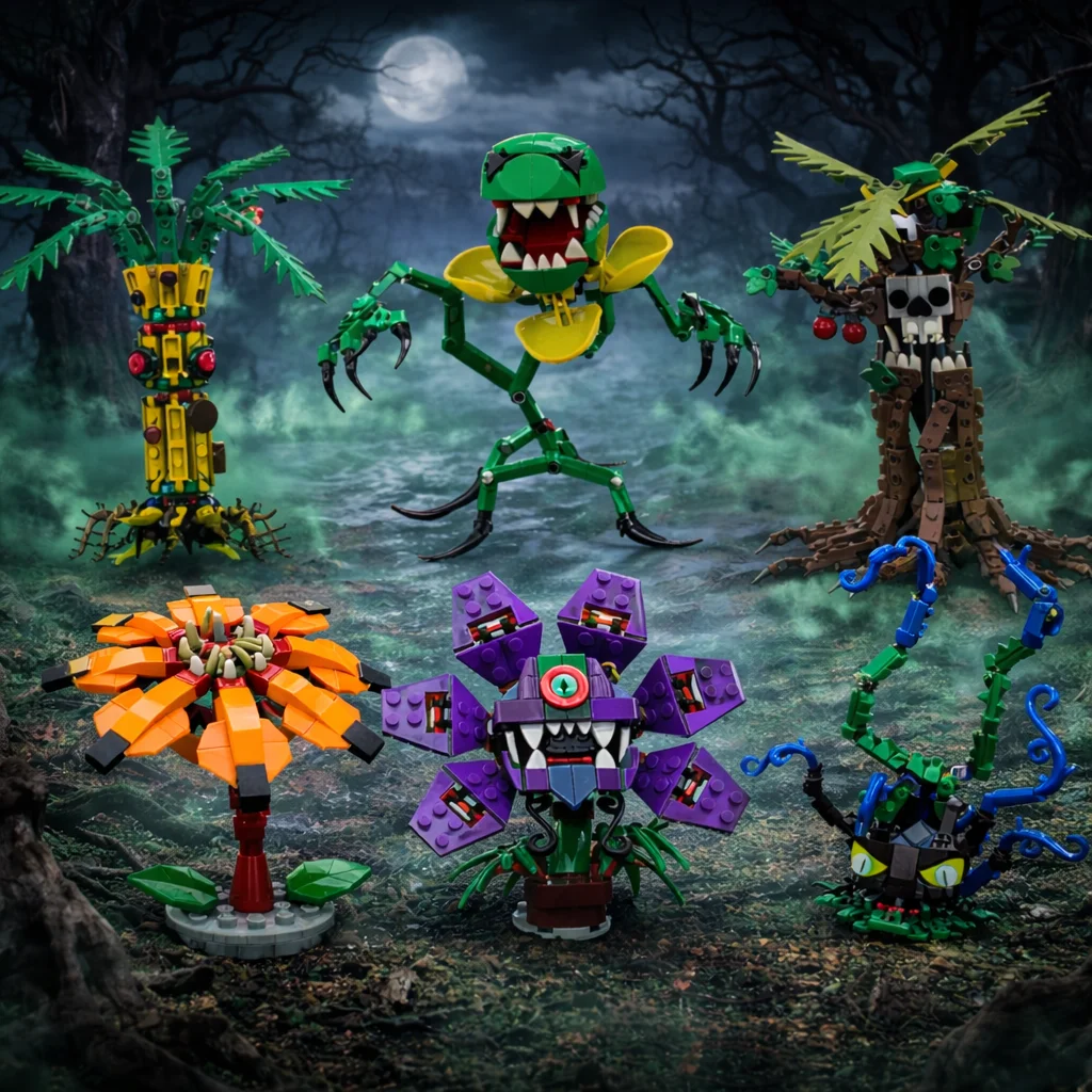 

MOC Monster Plant Building Blocks Set | Creative Botanical Creatures | Adult DIY Brick Model Display Toy