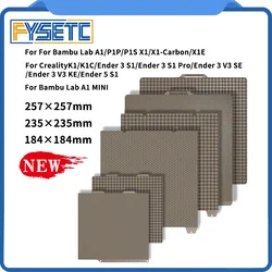 The Latest Version Build Plate for Bambu X1/P1 A1 mini Creality K1 Honeycomb PEI and Houndstooth PEl Double Printing Steel Sheet