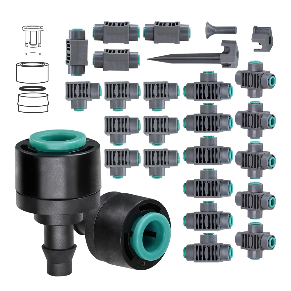 5-100-шт-1-4-''быстрый-толчок-4-6-7-мм-соединитель-шланга-равный-коленчатый-тройник-переходная-муфта-адаптер-торцевая-заглушка-сверхмощный-кол-для-орошения