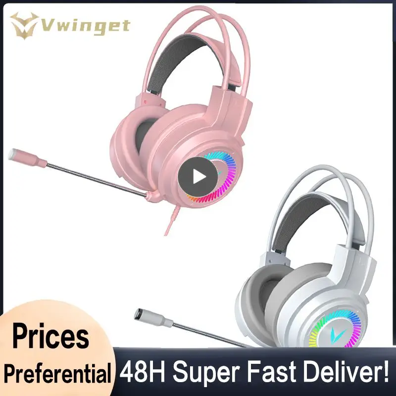 G60 Gaming Headset 7.1 Stereo SVirtual Surround Bass Earphone Headphone with Mic LED Light for Computer PC Gamer Foldable