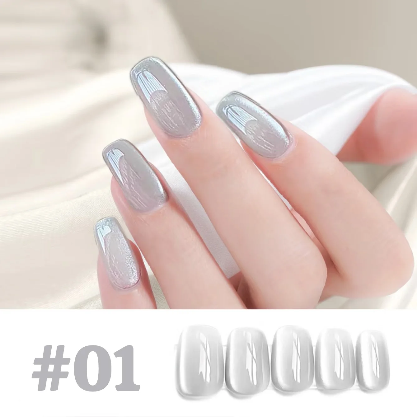 1 pièces WS glace Transparent automne chant oeil de chat Gel vernis à ongles petite ampoule cristal Super Flash haute densité Nail Art
