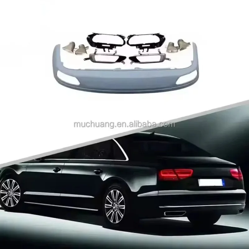 Braket Pipa Knalpot Diffuser Belakang Gaya Modern Kondisi Baru A8 2011-2014 Upgrade Bumper Depan Belakang