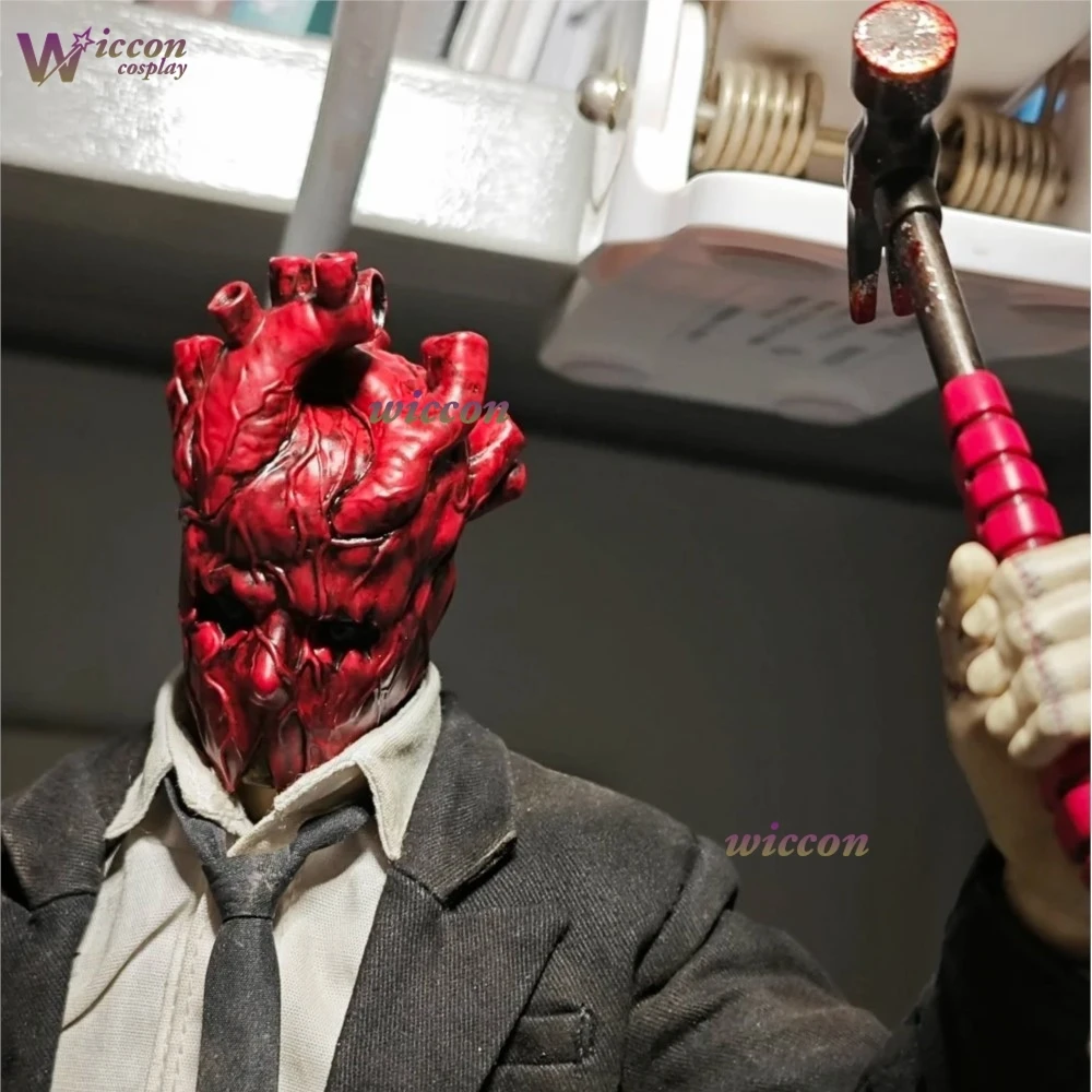 Máscara de látex Dorohedoro Shin Heart, accesorio de disfraz de Halloween, máscara de anime de terror, accesorio de disfraz, ¡Gran oferta!